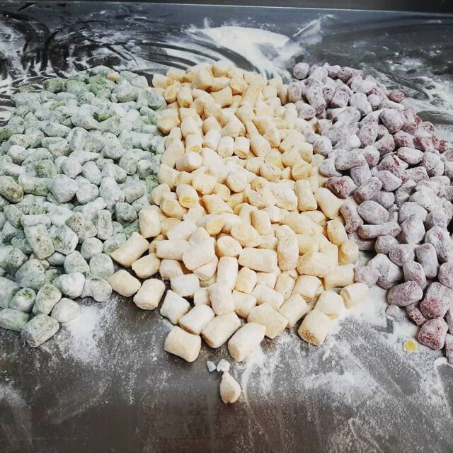 Chicche di patate tricolore (spinaci,patate,barbabietola)