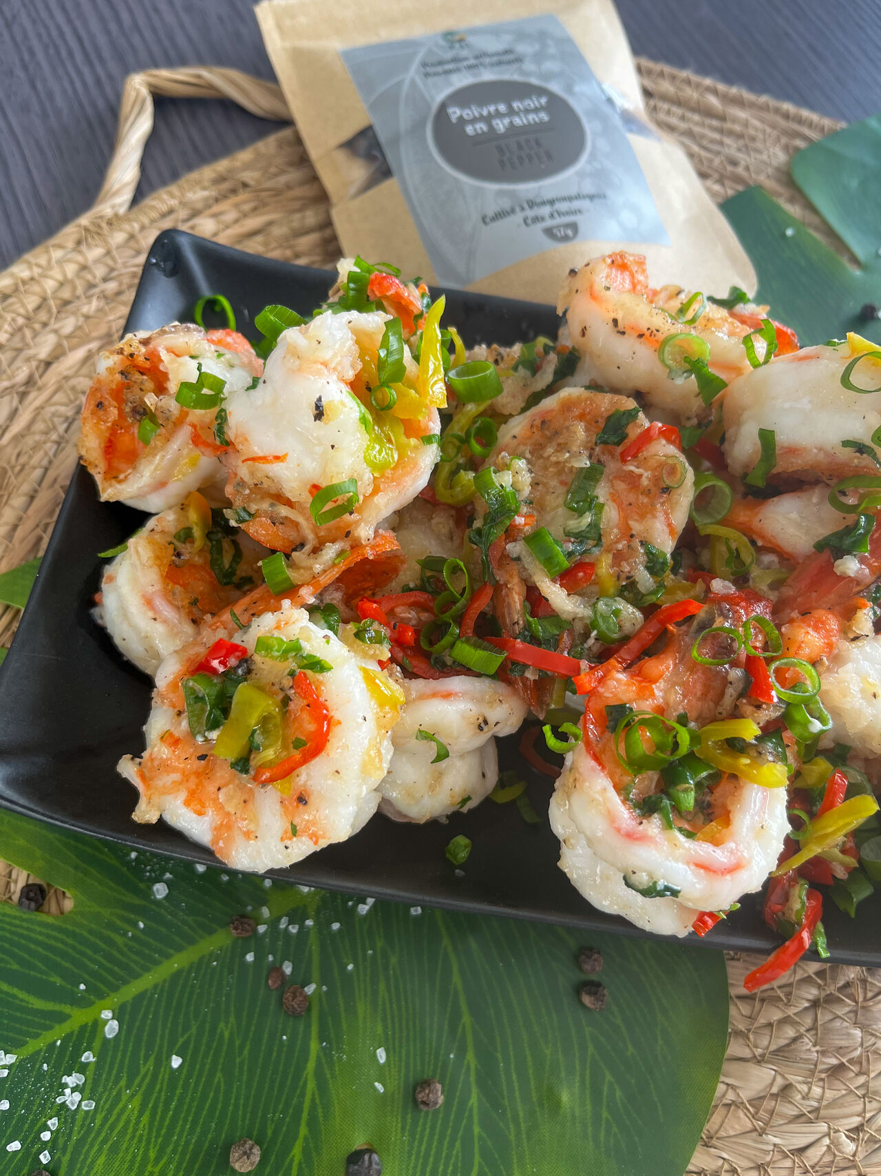 Crevettes sel et poivre 