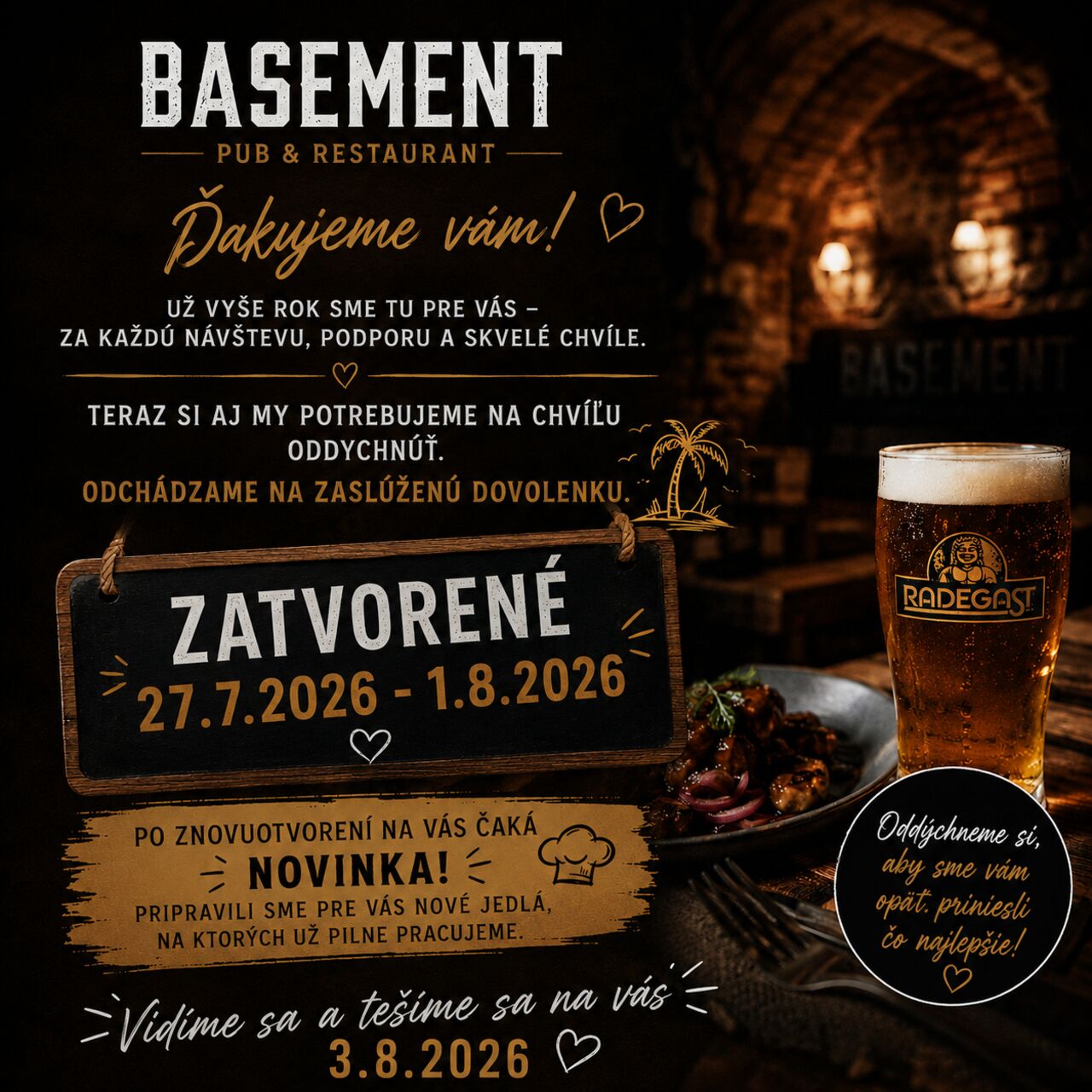 Zaslúžená dovolenka od: 27.7.2026 - 1.8.2026
