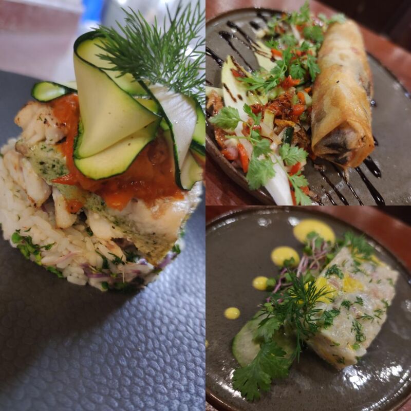 Quelques images de nos entrées et plats de notre carte du soir