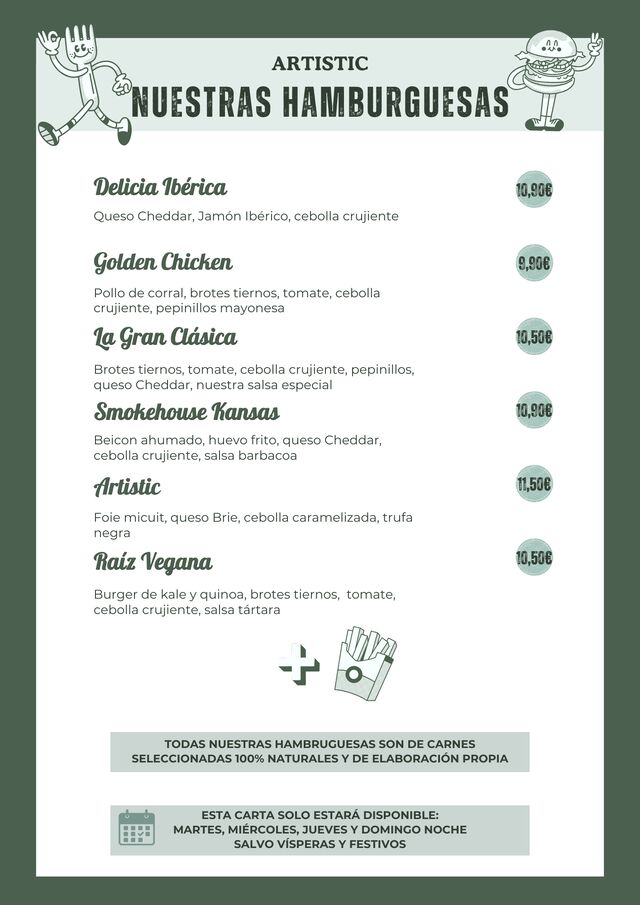 NUESTRAS HAMBURGUESAS