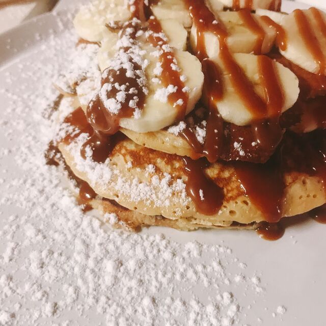 Panquecas banana e caramelo salgado 