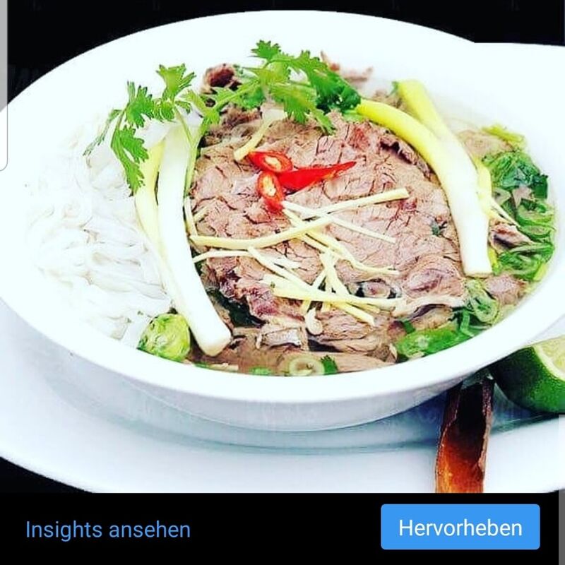Phở bò: Reisbandnudeln Suppe mit Rindfleisch