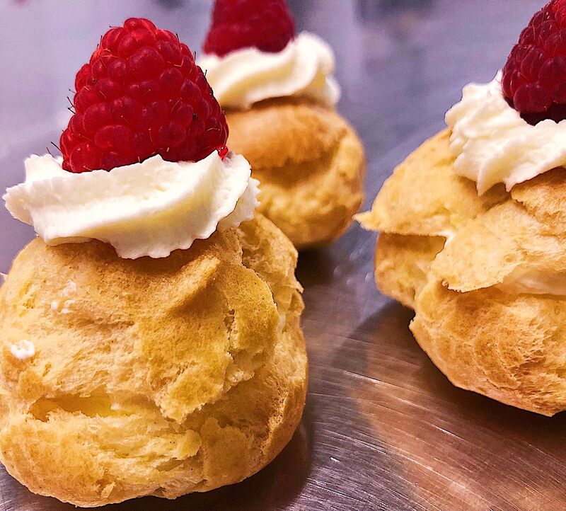 Petits choix à la crème fraîche / crème pâtissière 