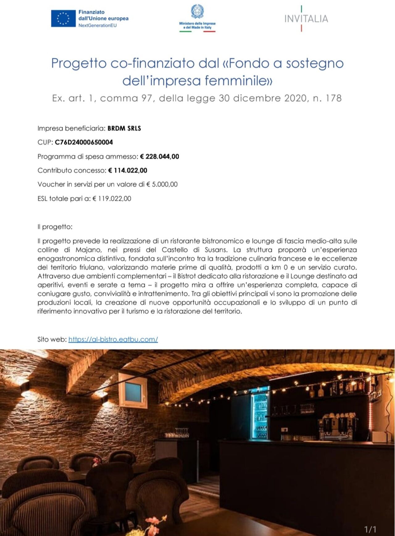 Progetto co-finanziato