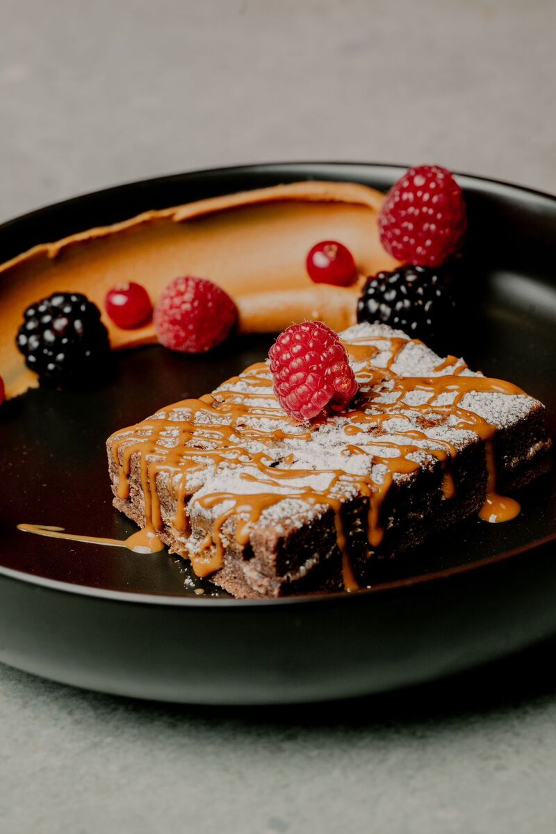 Brownie especial de la casa con lotus