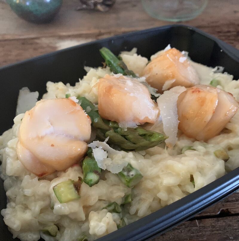 Risotto Saint Jacques Asperge (plat livré)