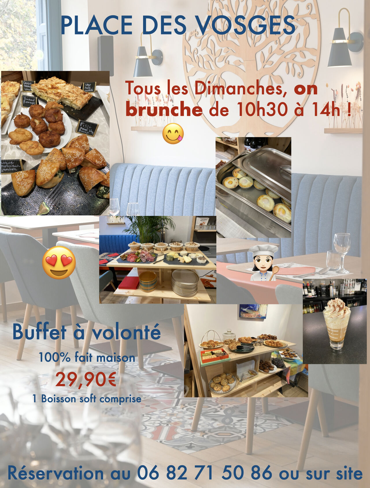 BRUNCH sucré-salé tous les dimanches à partir de 10h30