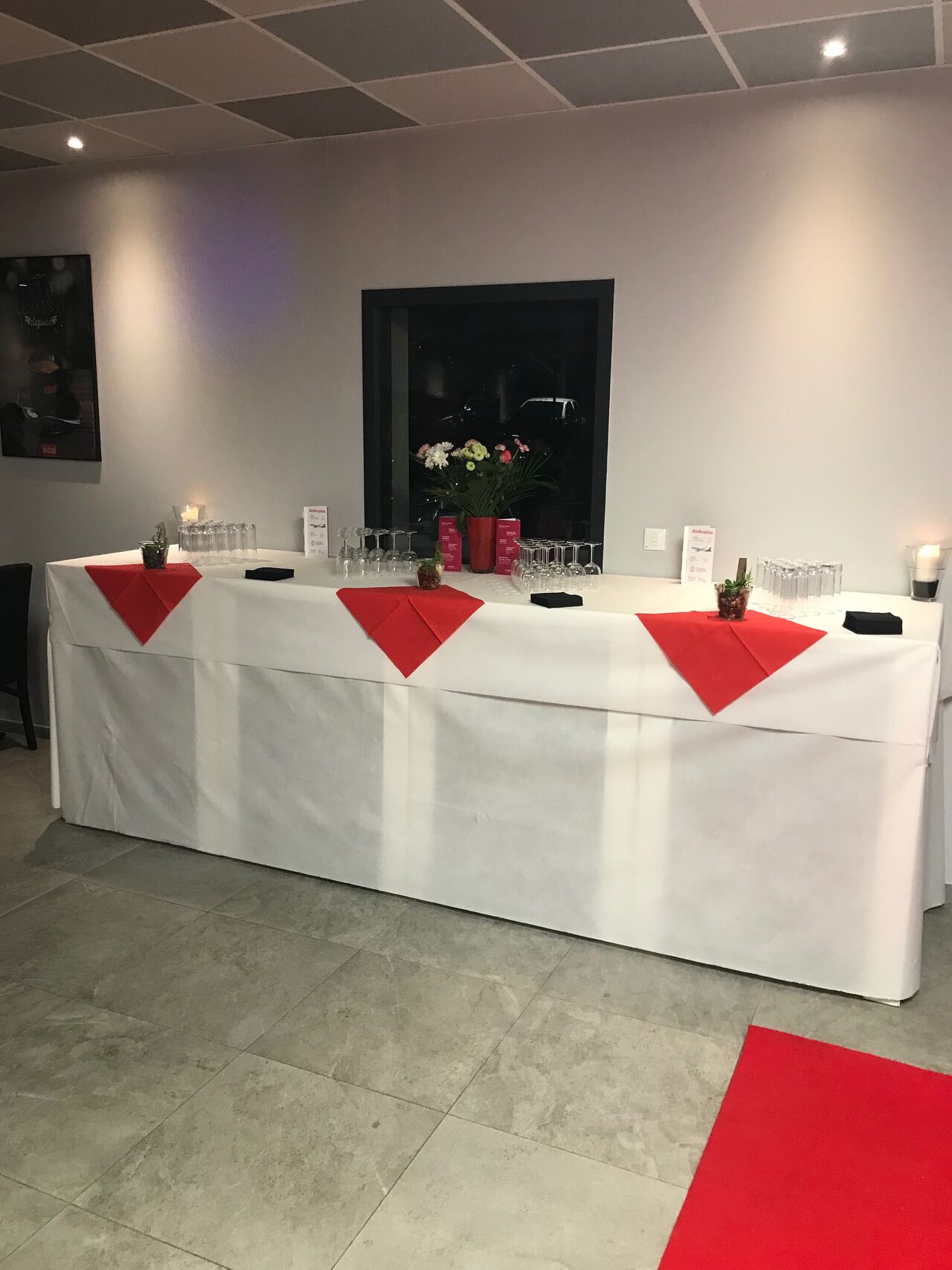 Réception AirArabia, à Castries