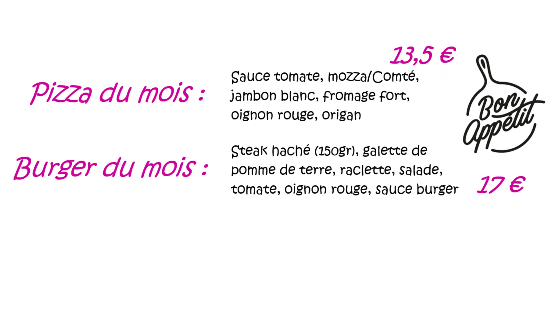 Pizza er burger mois de Novembre 2024