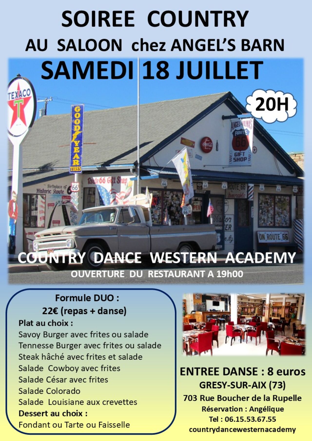 SAMEDI 18 JUILLET : SOIREE COUNTRY