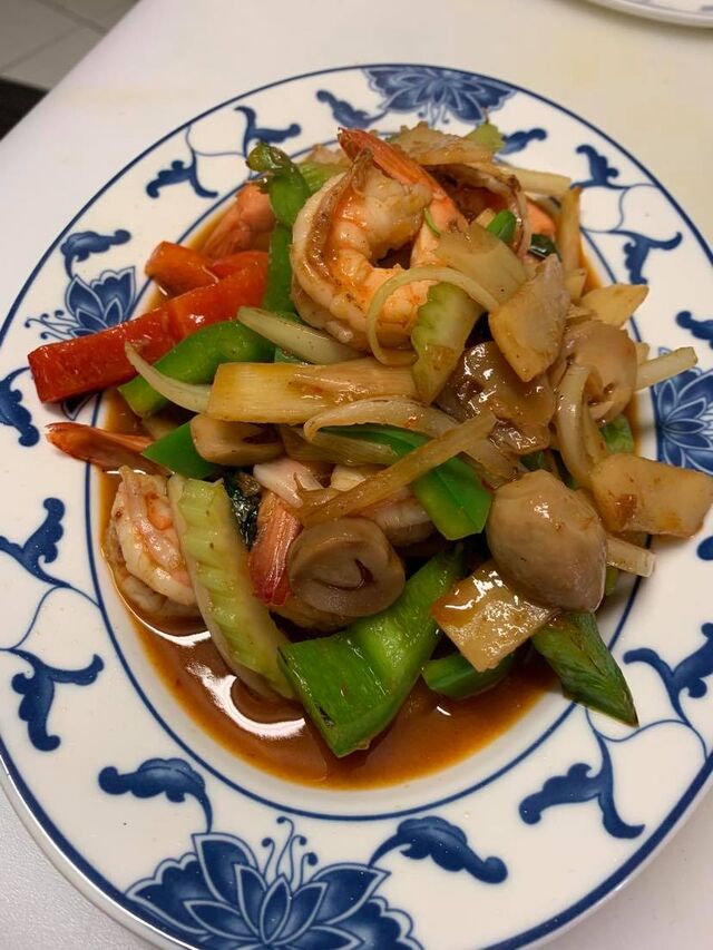 Nos crevettes à la sauce piquante