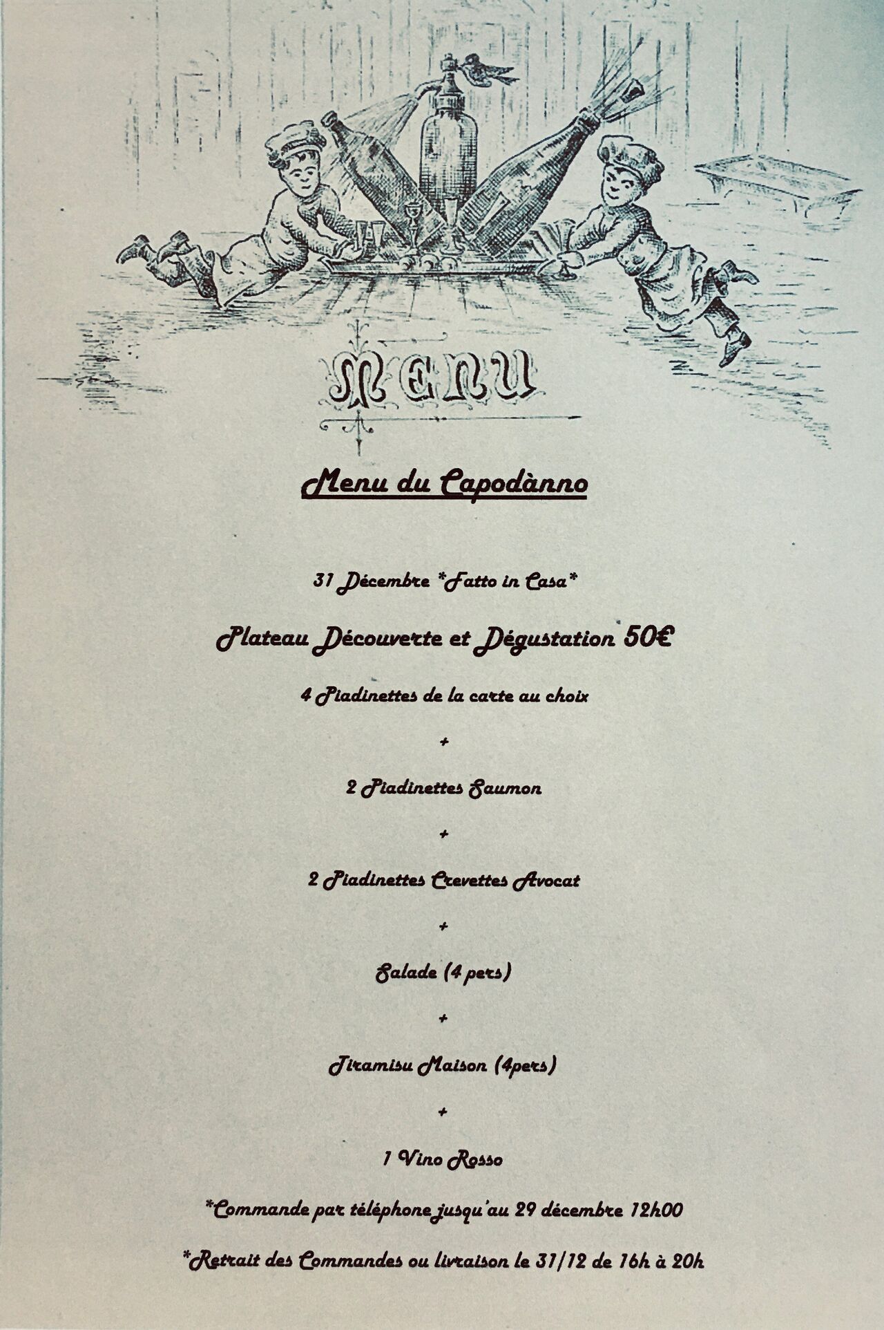 Menu Capodanno ... 31 décembre 2020