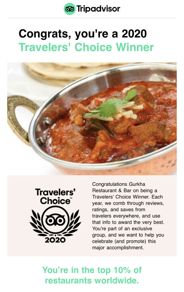 Traveler's Choice Winner