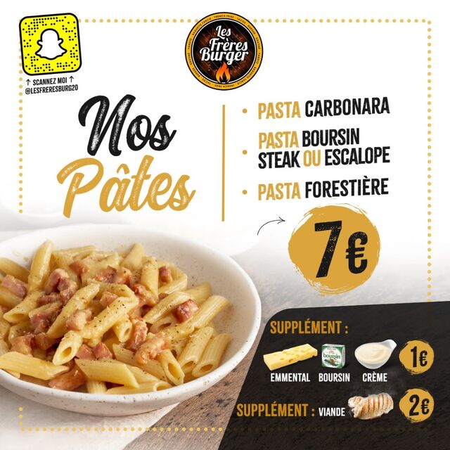 N'oubliez pas nos pâtes !