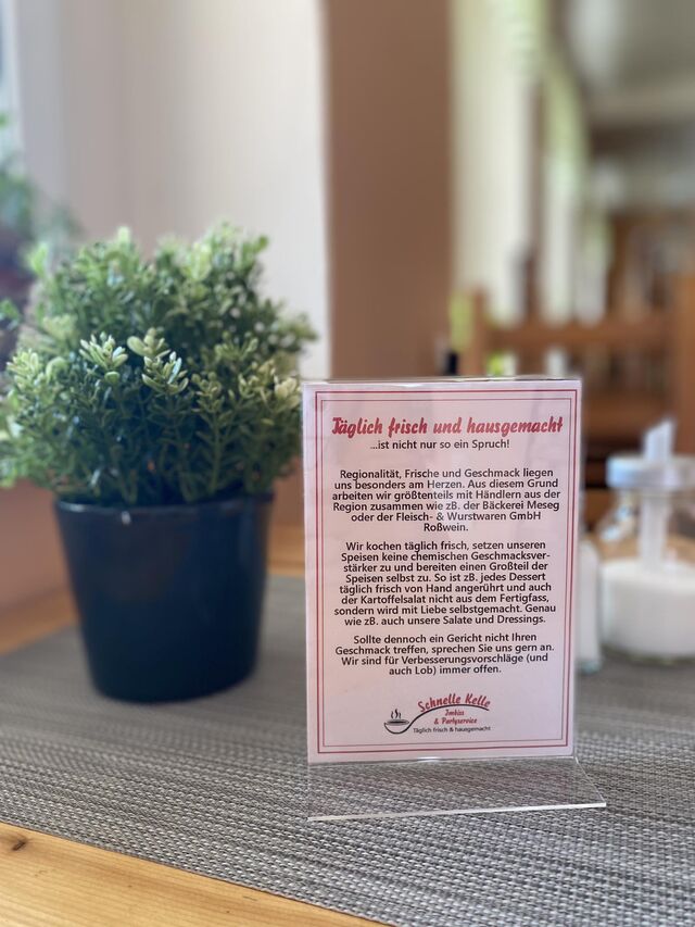 Täglich frisch und hausgemacht