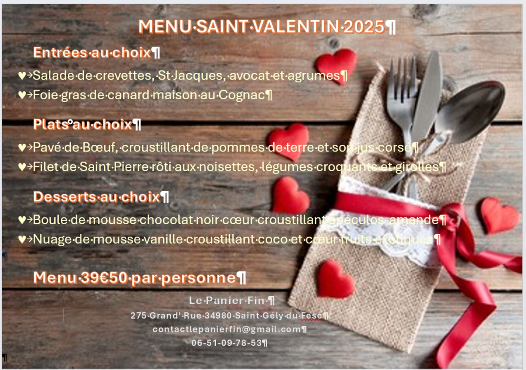 Saint Valentin 2025