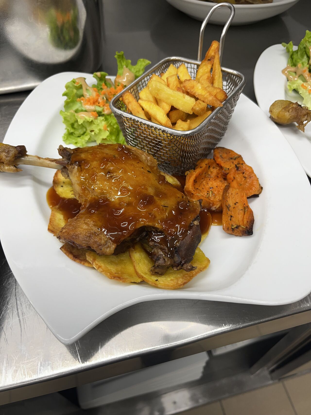 Cuisse de canard sauce miel