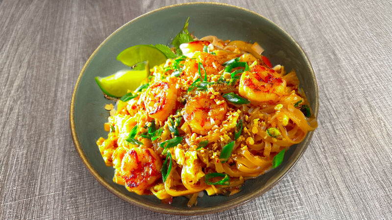 Pas thaï aux crevettes