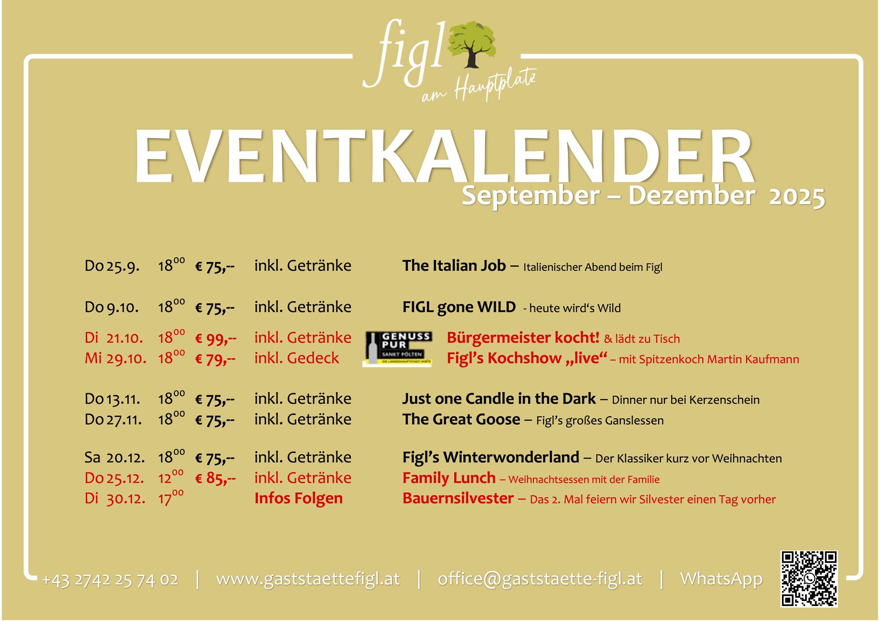 FIGL’S GalaDinner – Genuss trifft Erlebnis! 🍽️✨