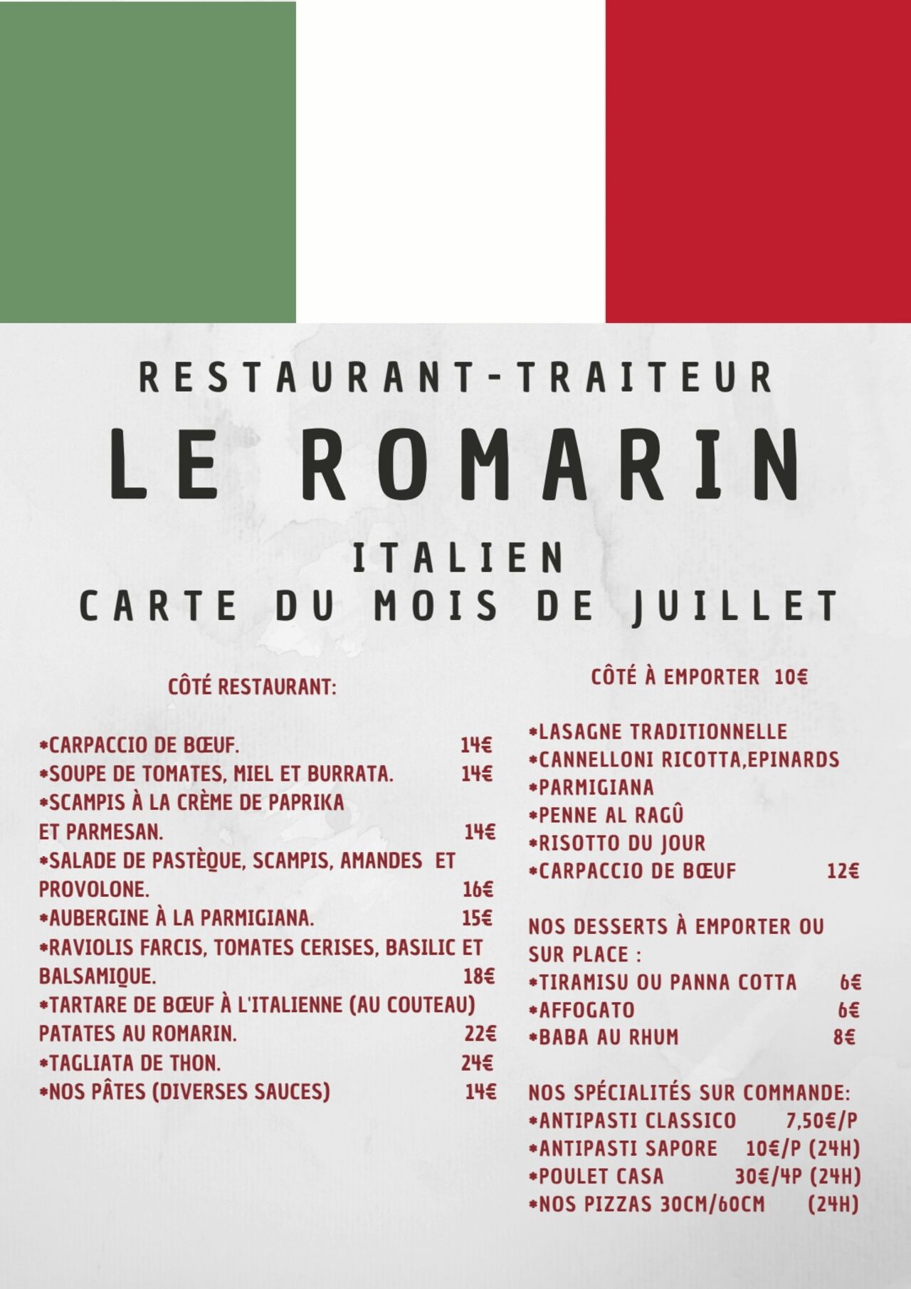Carte de juillet