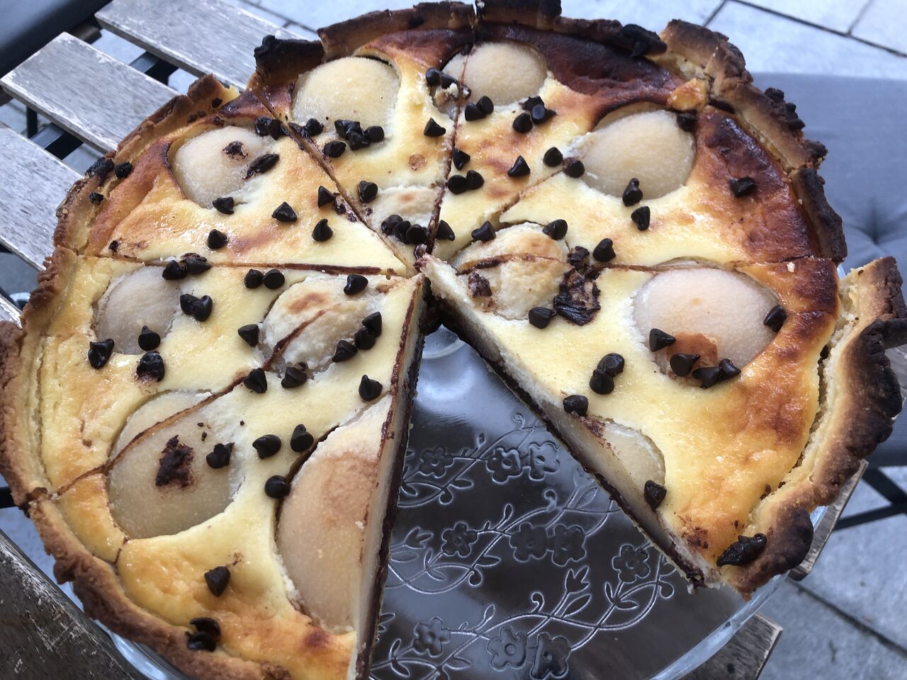 Tarte poire-chocolat