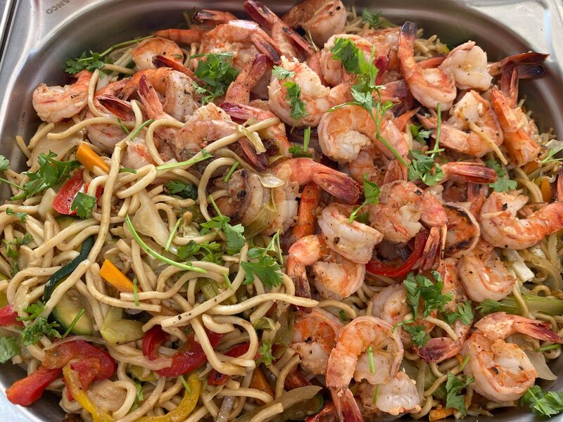 Mì xào
Nouilles aux crevettes 