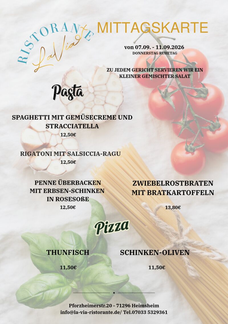 Mittagskarte