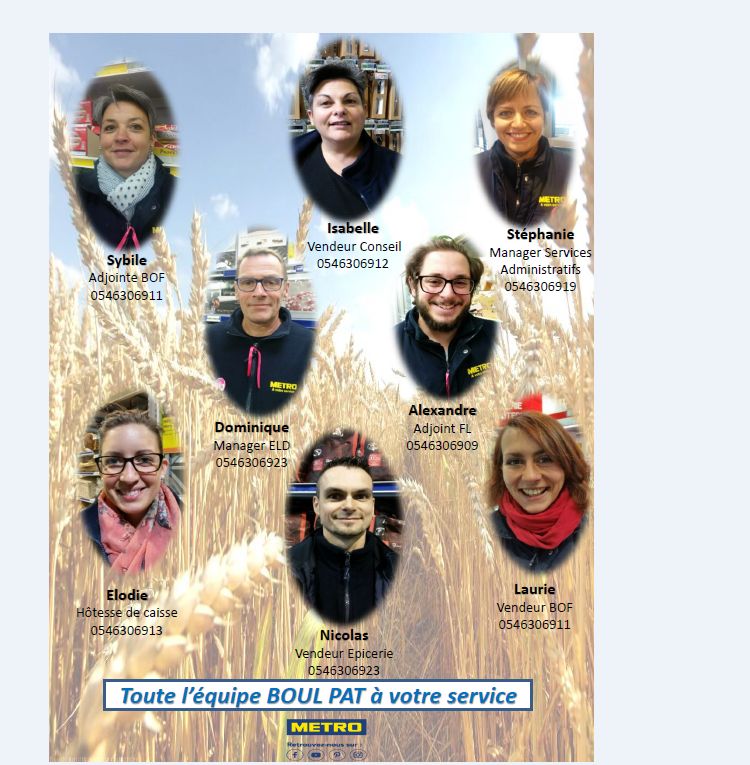 Voici l'équipe Boulangers/Patissiers 