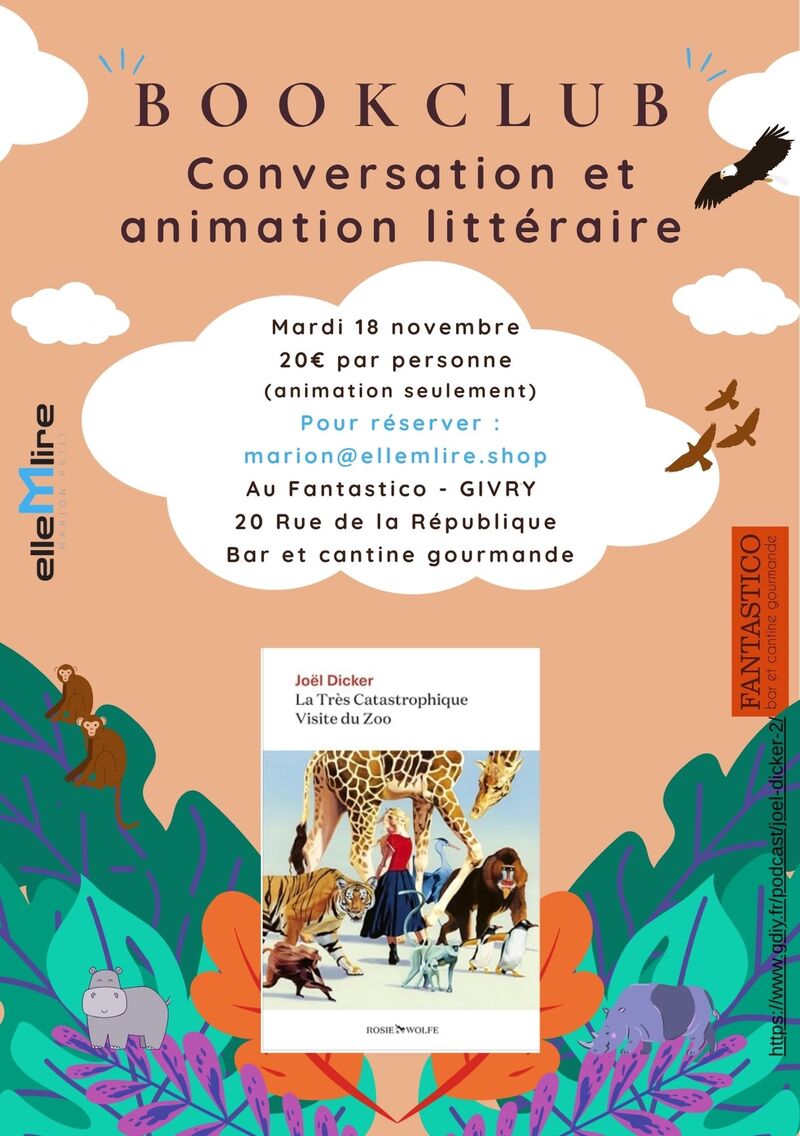 Bookclub Joël Dicker / Elle M Lire 18 novembre 25