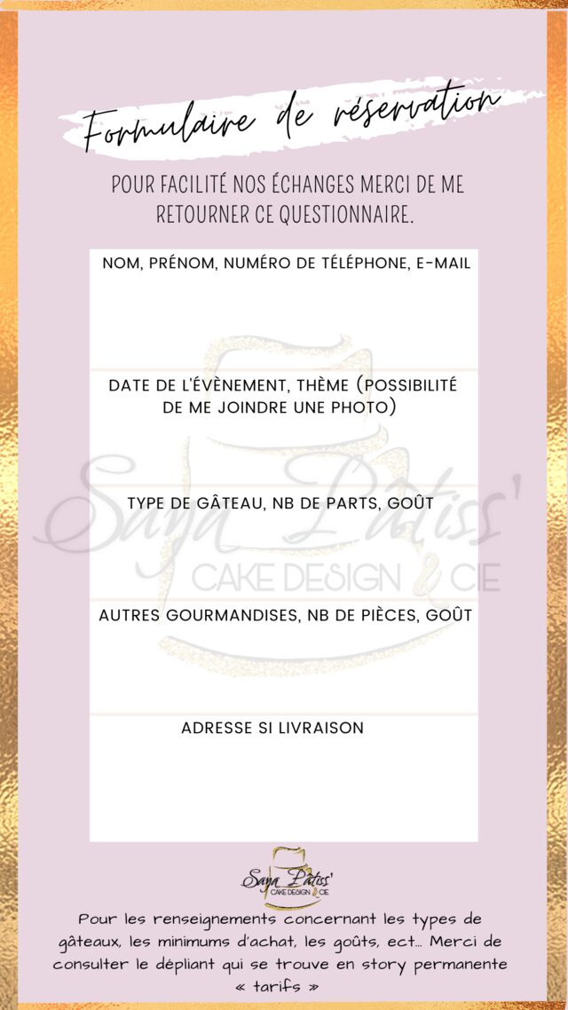 Télécharger votre « formulaire de réservation » remplissez le et retournez le par mail à sayapatiss@outlook.fr