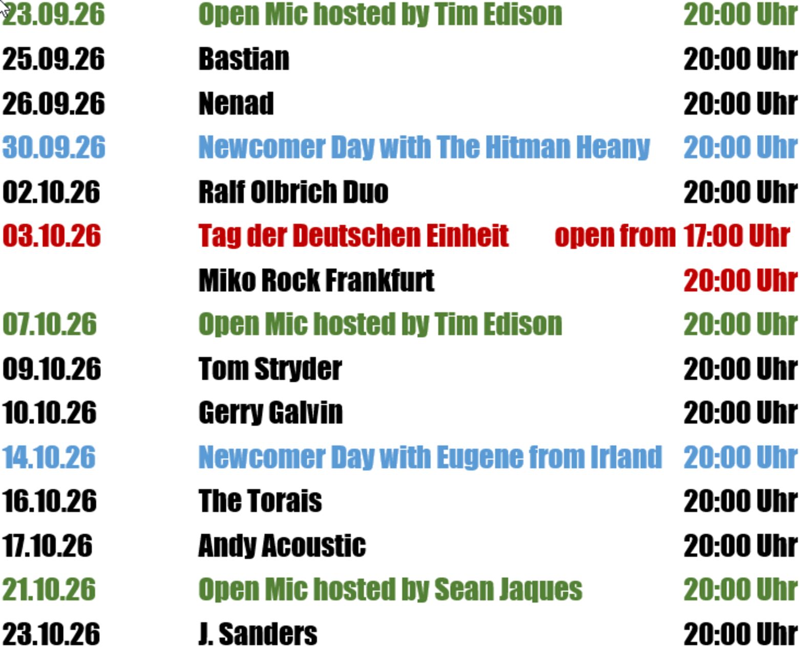 The Live Program