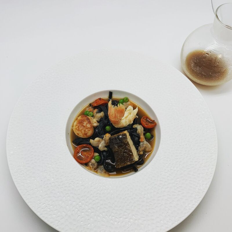 Tagliatelle a l’encre de seiche 