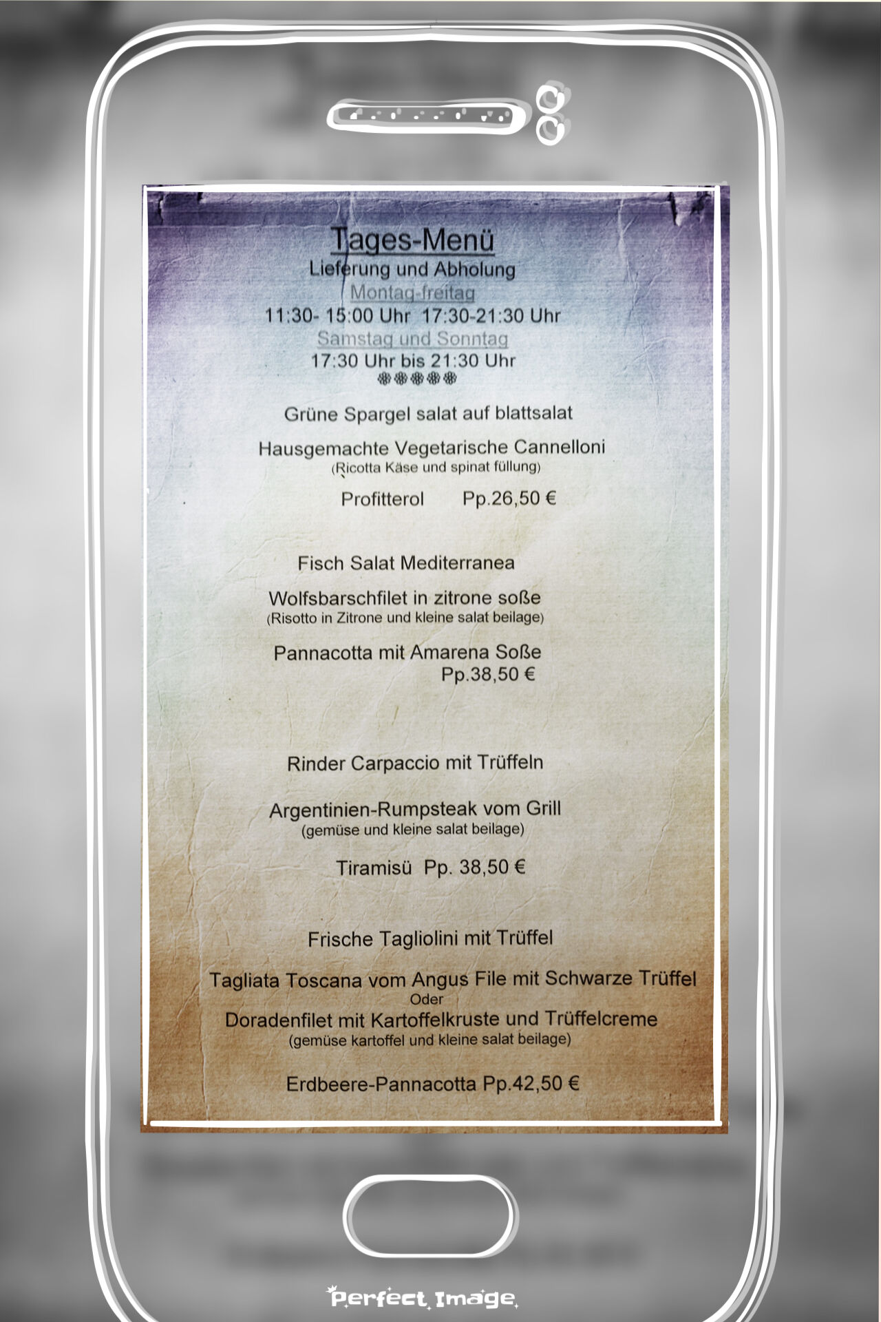 Tages Menü Empfehlungen