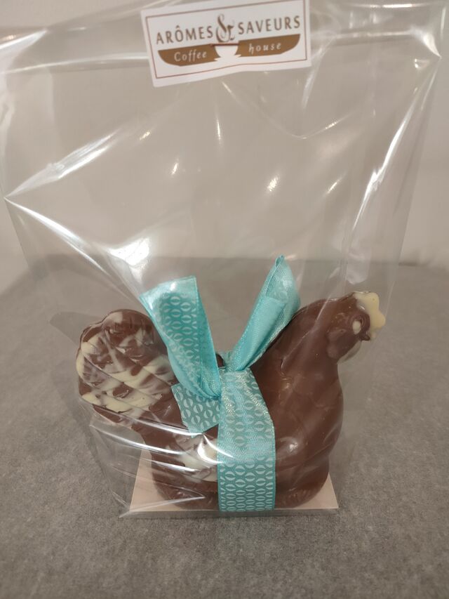 Petite poule chocolat lait ou noir