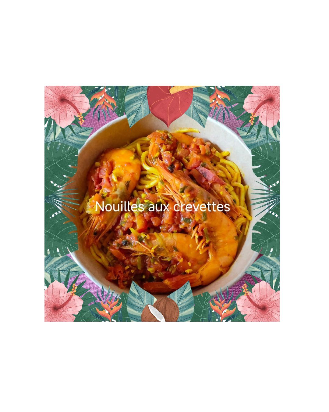 Nouilles chinoises aux crevettes 