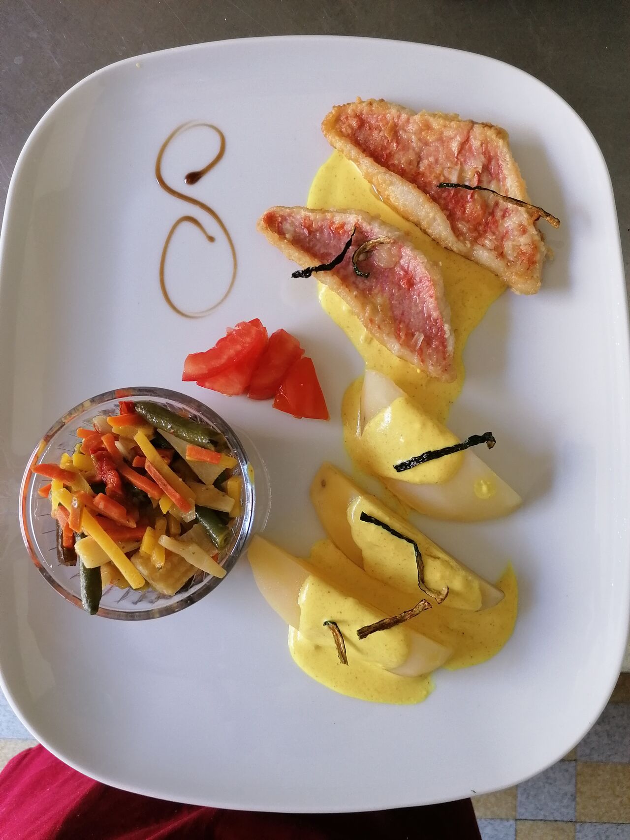 Filet de rouget safrané 