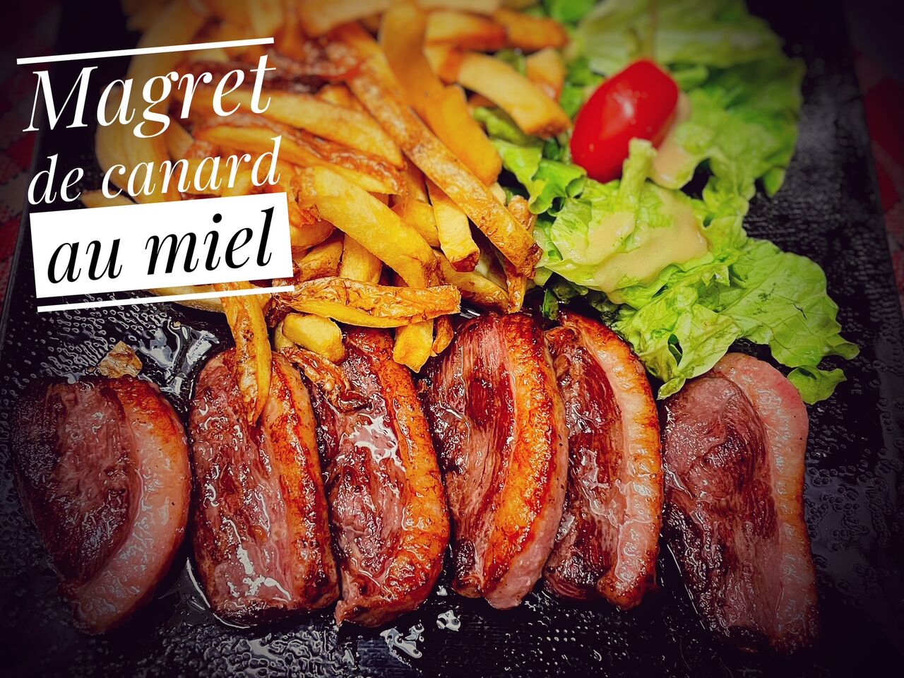 Magret de canard au miel