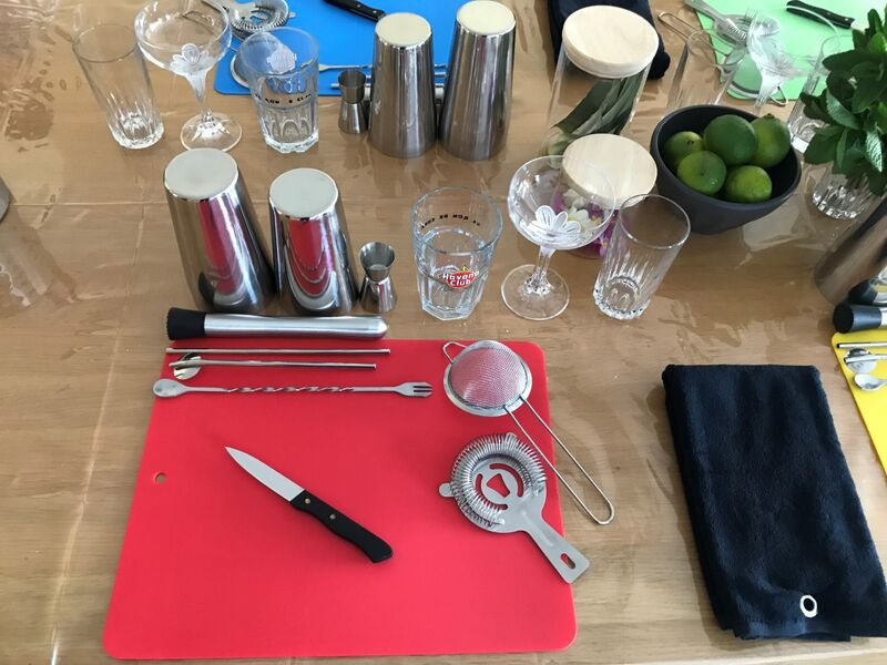 mise en place atelier mixologie