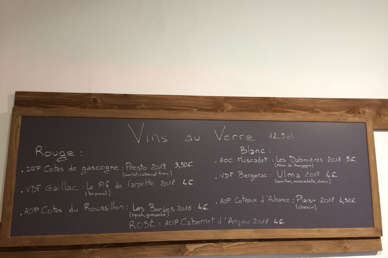 Les vins au verre