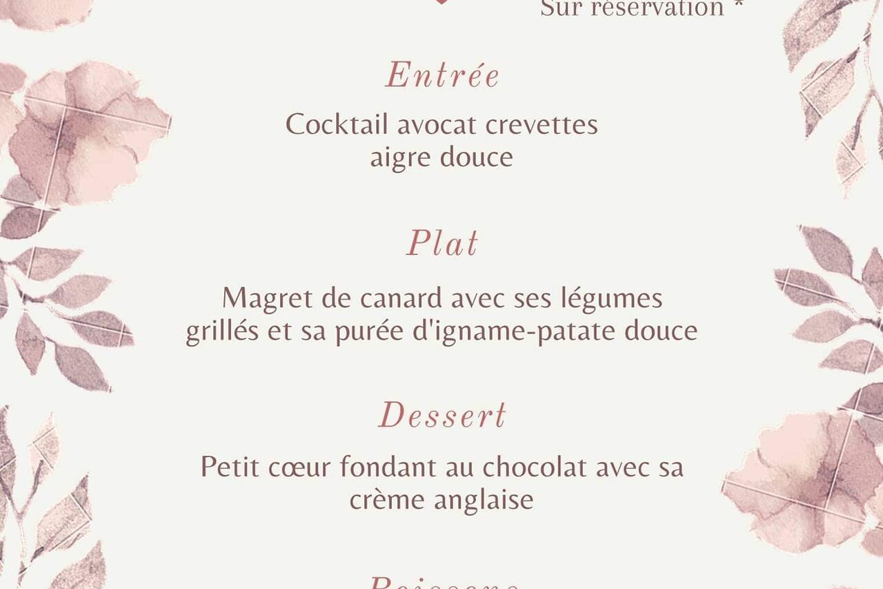 Menus Evènnementiels