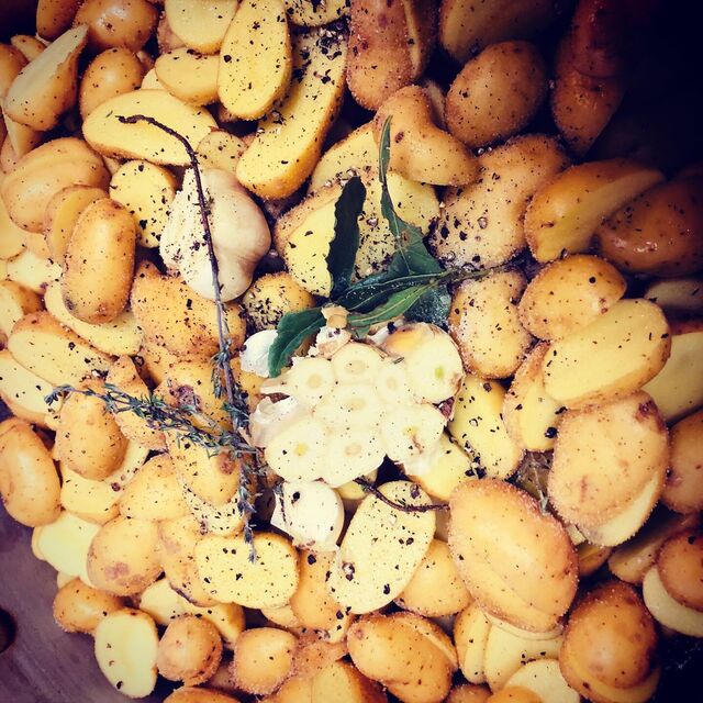 Nos pommes de terre en cuisson