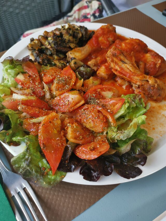 Plat du jour poulet basquaise 