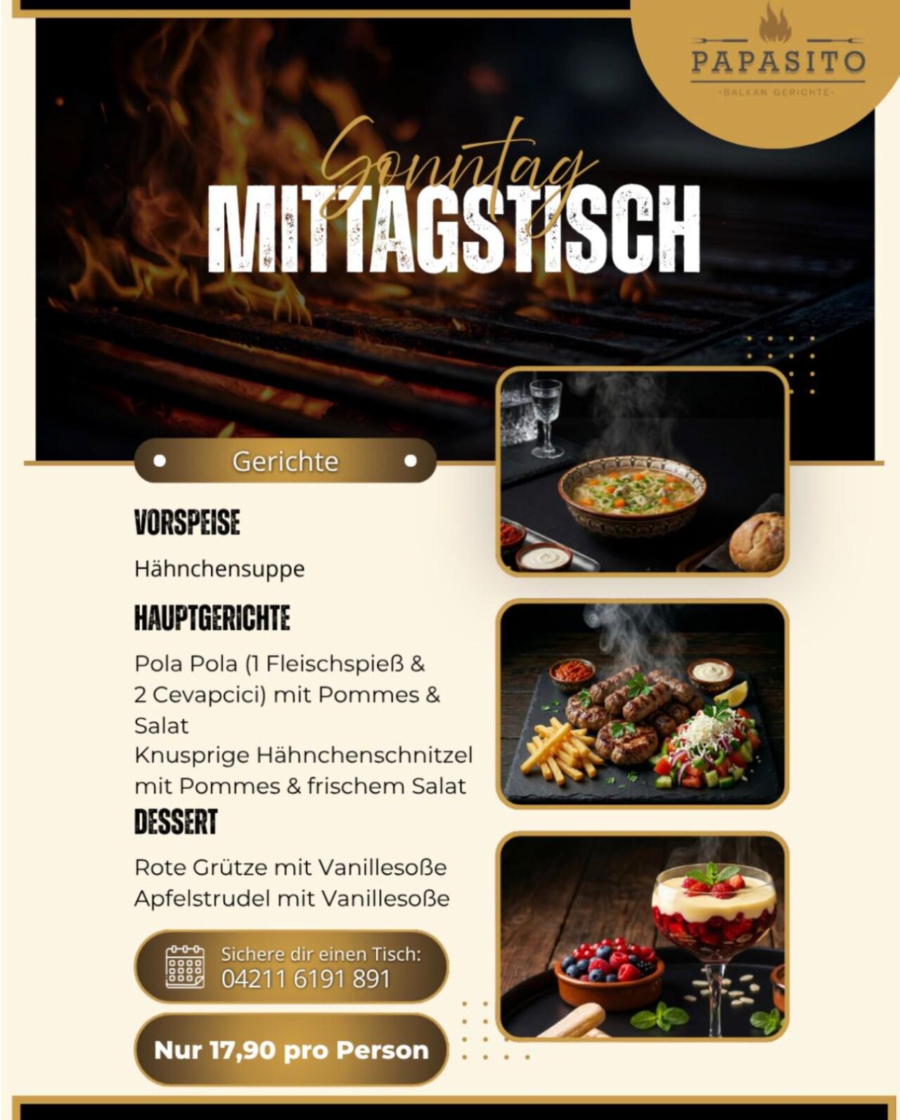 Mittagstisch am Sonnatg