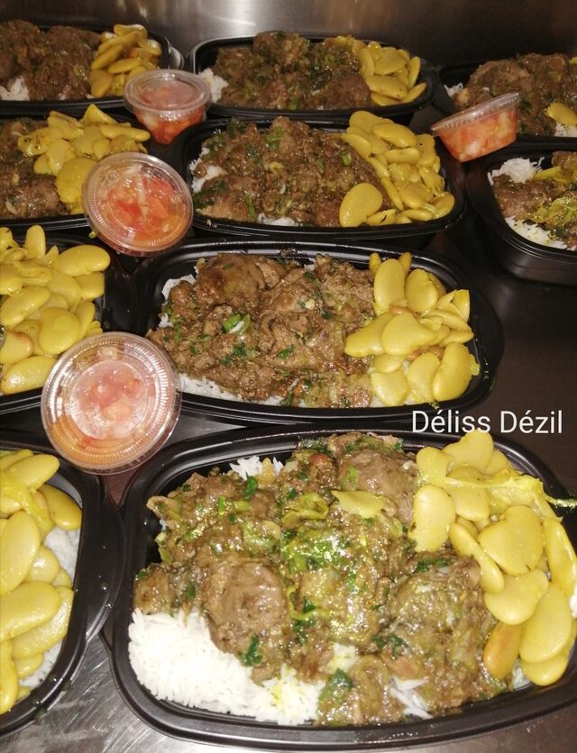 Riz, pois cap, civet de canard