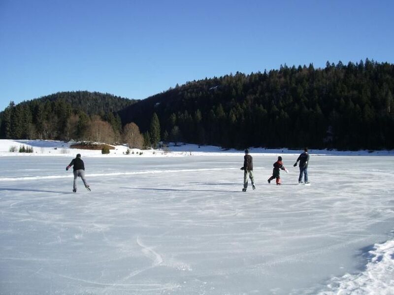 Patin sur lac glacé