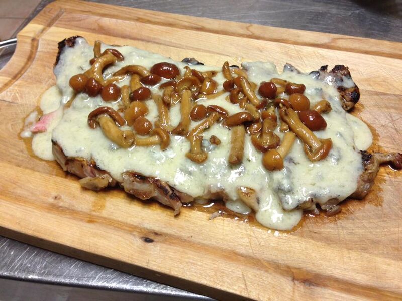 tagliata zola e pioppini