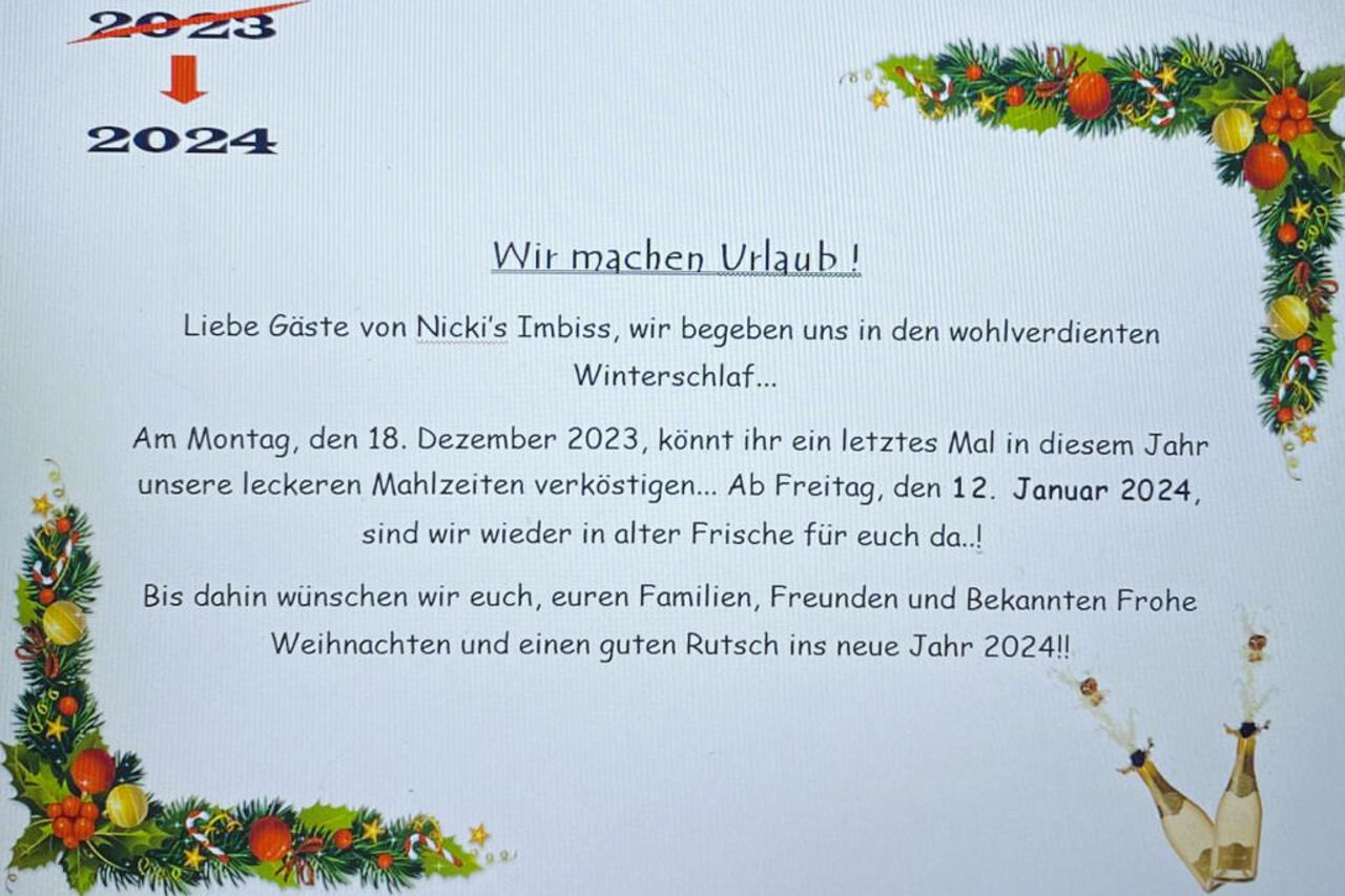 Betriebsferien 2023/2024