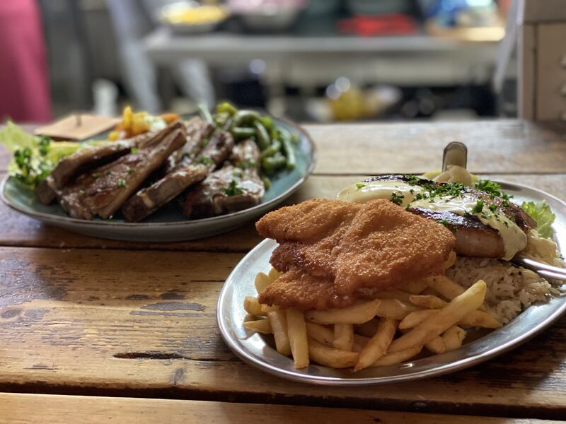 Lammkotlett vom Grill & Diplomatenplatte