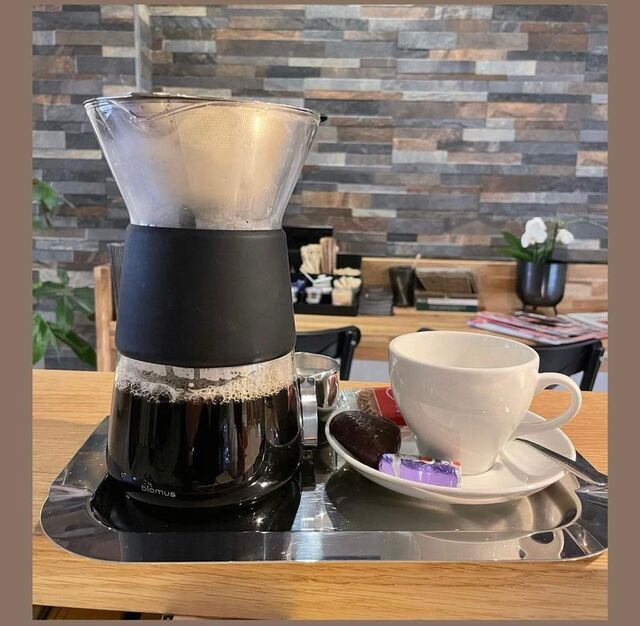 Natürlich haben wir auch Filterkaffee. Hier kommt jeder auf seinen Geschmack